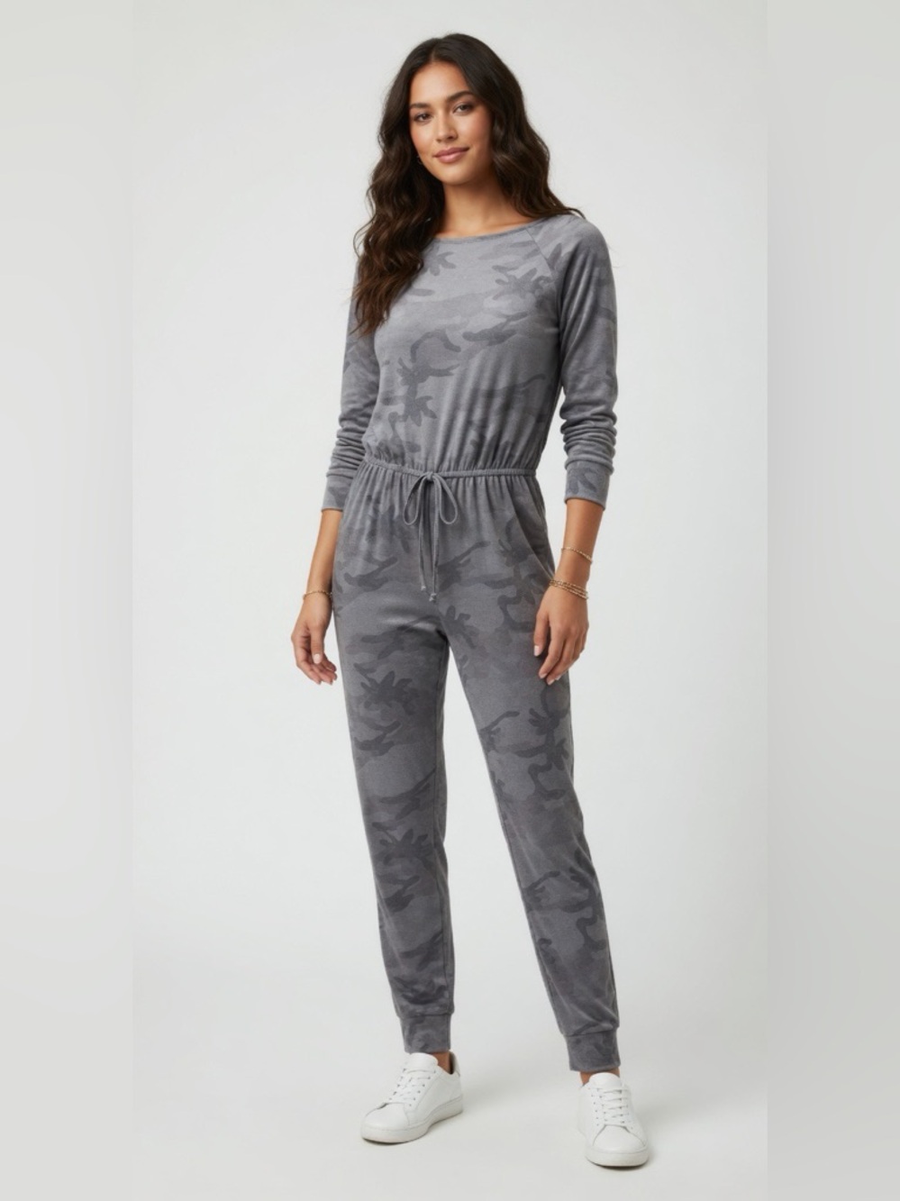 Sz S Oddy Camouflage Long Sleeved Jumpsuit P80082 Poly/Rayon Blend